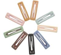 HEALLILY Lot de 9 barrettes à cheveux mates en métal dans des tons bleu, thé au lait, rose pour femme, accessoires de cheveux simples de couleur unie pour les fêtes, le style quotidien