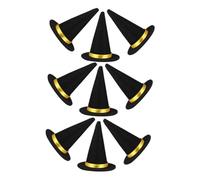HEALLILY Lot De 9 Mini Chapeaux De En Feutre Pour Décoration De Bouteille De Vin D'halloween, Pour, De Fête D'halloween, Décorations De Table,