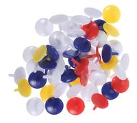 HEALLILY Marqueurs de Balle de Golf Lot de 50 Pièces Ronds en Plastique Solide 18mm Accessoires Pratiques pour Jeu Parcours Couleur Aléatoire