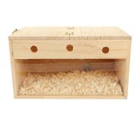 HEALLILY Nichoir à Oiseaux Favorise Un Sain pour L'élevage en Bois Boîte de Nidification Transparente pour Perruches et Calopsittes pour Balcon et Jardin