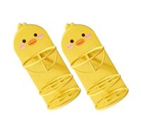 HEALLILY Organisateur Mural en 2pcs pour Jaune à Pp Maquillage Éponge Support sans Perçage, Rangement Compact et Gain de Place Cosmétique pour Filles