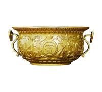 HEALLILY Ornement en Laiton Doré Corne D'abondance pour Décoration de Bureau Double Anse Sculptée, Finition Fine et Style Créatif, pour Ameublement Intérieur Style Plusieurs styles