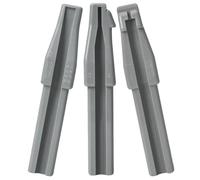 HEALLILY Outil Taille-crayon à Sourcils en Plastique, Forme Bec de Canard, Lot de 3pcs, Construction Robuste et Bords Précis pour Maquillage Simple et Stylé