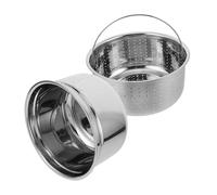 HEALLILY Panier Vapeur Acier Inoxydable avec Panier Égouttoir Cuve Intérieure de Remplacement pour Cuiseur à Riz Électrique pour Cuisson Vapeur et Drainage Facile