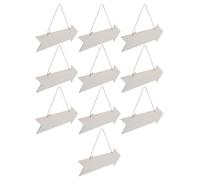 HEALLILY Panneau en Bois 10 Pièces Surface Lisse et Grain de Bois Authentique Non Finition avec Corde à Suspendre Léger et Réversible, pour Décoration DIY en Classe ou Événements