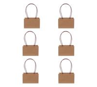 HEALLILY Paquet à Main en Papier Kraft Imperméables Lot de 6 et Fleurs pour 6 Pliables et Résistants, Décor de Bureau Chic pour Petits Pots Fleurs en Soie