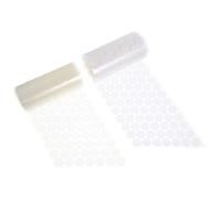HEALLILY Pastilles Adhésives Rondes Autocollantes 15 MM 500 Paires Blanc Transparent Ruban Autocollant à Pois pour Fixation Solide Bricolage Maison et Bureau