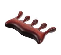 HEALLILY Peigne Stimulation Circulation Sanguine de Massage Anti-statique en Bois de Rouge et Soin Cuir Chevelu pour Cheveux Bouclés