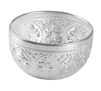 HEALLILY Petit bol en étain sculpté thaïlandais pour servir de la soupe, léger et robuste, décoratif avec motif incurvé pour spa et Asie du Sud-Est