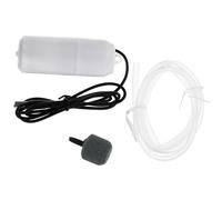 HEALLILY Petite Pompe à Oxygène Rechargeable USB pour Aquarium Blanc en Plastique, Facile à Stocker, Augmente L'oxygène pour Plantes Aquatiques et Poissons