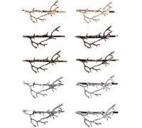 HEALLILY Pinces à Cheveux Accessoires Créatifs Lot de 10 en Alliage Style Branches de Cerf pour Décoration Capillaire, Port Quotidien ou Fêtes