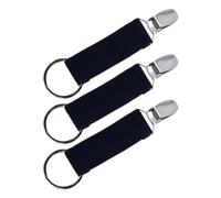 HEALLILY Pinces Élastiques Accessoires Pratiques pour Chapeau Lot de 3 en Polyester et Métal, Clips Noirs pour Maintenir le Chapeau pour Activités de Plein Air