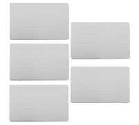 HEALLILY Plaques Nominatives Design Vierge pour Gravure Argentées en Acier Inoxydable Lot de 5 Durabilité Longue Durée, pour Gestion des Employés et Signalétique