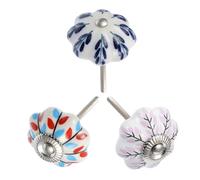 HEALLILY Poignée en Céramique Ronde pour Armoire, Lot de 3 Pièces