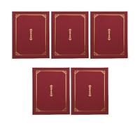 HEALLILY Porte- Certificats de Papier 5Pcs Documents de Linge Classiques Couvre Cadre de Titulaire Du Diplôme pour A4 Certificats D' attribution à La Lettre