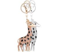HEALLILY Porte-clés Girafe en Alliage 2pcs, Finition Soignée et Multifonction, Décoration de Bureau Chic et Délicate pour Nouvel An