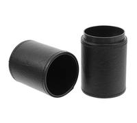 HEALLILY Porte-pinceaux de Maquillage en Cuir Pu Noir, Organisateur de Cosmétiques Grosse Capacité, Design Simple et Décoratif pour Bureau et Présentation en Magasin