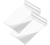 HEALLILY Présentoirs Acryliques Blancs Lot de 2pcs pour Menu de Table Restaurant Alliage Résistant et Grosse Solidité, pour Affichage Double Face en Réception ou Mariage