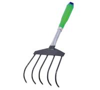 HEALLILY Râteau à Palourdes Poignée Ergonomique à 5 Dents en Acier Inoxydable pour Creuser Le Sable et Récolter Fruits de Mer Plage Couleur Aléatoire