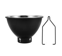 HEALLILY Réflecteur de Lampe Chauffante pour Reptiles en Métal Noir, Résistant Haute Température avec Distribution de Chaleur pour Terrarium