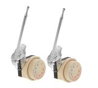 HEALLILY Régulateur de Température en Acier Inoxydable ±35 °C Lot de 2 pour Réfrigérateur et Congélateur avec Bouton Réglable Adapté aux Appareils Ménagers Domestiques