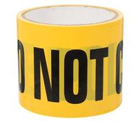 HEALLILY Ruban Barrière de Chantier Jaune et Noir PVC Ruban Avertissement Police Line Do Not Enter Haute Visibilité pour Sécurité Extérieures pour Fêtes et Zones de Construction