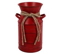 HEALLILY Seau À Fleurs en Fer Style Rétro 7.48X4.72X3.94 Pouces Pot Vintage pour Décoration Maison Balcon Jardin Arrangement Fleurs Séchées Européen