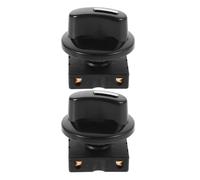 HEALLILY Sélecteur Rotatif 4 Positions Noir 3 Vitesses Variateur de Vitesse en Abs, Pack de 2 pour Ventilateur et Chauffage pour Ambiance Estivale
