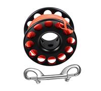 HEALLILY Spool de Plongée Aluminium Noir Bobine Finger Reel Anti-enchevêtrement avec Crochet Accessoire sous-Marin pour Plongée Bouteille Snorkeling et Exploration de Grottes