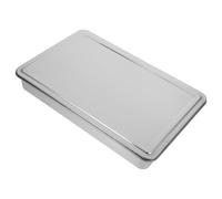 HEALLILY Stainless Steel Baking Pan With Lid Rectangular pour Toaster Oven Étui Facile Déblocage pour Brownies Gâteaux et Casseroles Dimensions Couvercle Amovible pour Transport et
