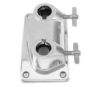 HEALLILY Support Double pour Pied de Grosse Caisse en Métal Base D’Installation Robuste Compatible 22Mm L-Type Accessoire de Batterie pour Studio et Scène Fixation Stable pour