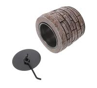 HEALLILY Table De Feu Portable pour Intérieur Et Extérieur Mini Cheminée Décorative pour Rôtir des Marshmallows Petit Foyer pour Table Et Patio Couleur Marron
