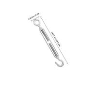 HEALLILY Tendeur à Corps Ouvert Acier Inoxydable Crochet et Anneau pour Câbles Installation de Voile Ombre et Éclairage Extérieur Facile à Utiliser et Ajuster