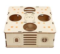 HEALLILY Tunnel Labyrinthe pour Petits Animaux et Prévenant L'obésité en Bois, Accessoire Divertissant pour Hamster Hamsters et Rats