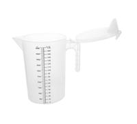 HEALLILY Verre doseur en plastique transparent : avec couvercle, cylindre gradué précis de 5 l pour la préparation de boissons liquides, gadget de cuisine