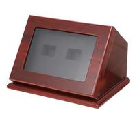 HEALLILY Vitrine à Bagues Coffret de Rangement pour Bagues en Bois Coffret Championnat Marron Café Léger Sûr Portable