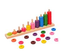 HEALSOPTHY 1 Ensemble Éducatif Bois pour Garçon Fille Blocs Mathématiques de Construction Apprentissage Précoce et Interaction Parent Garçon Fille Grand