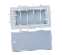 HEALSOPTHY 1 ensemble Moule Silicone pour Boîte de Rangement DIY Moule à Résine pour Domino et Perles pour Bricolage et Créativité Facile à Nettoyer et Réutiliser Personnalisez Vos Projets