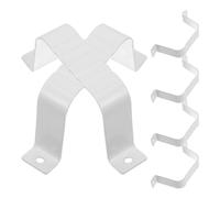 HEALSOPTHY 1 Ensemble Support de Gouttière Robuste avec Sangle Adaptation et Clips pour Écoulement D'eau Design Fendu Anti-déformation Installation Facile pour Tuyaux Carrés pour Système