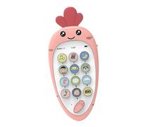 HEALSOPTHY 1 Ensemble Téléphone Éducatif Bilingue Forme de Radis Mobile pour Éducation Précoce Matériau Souple et Portable Design Adorable Prévention