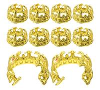 HEALSOPTHY 10 Ballons Couronnes Gonflables Dorés pour Cheveux Accessoires de Fête Légers et Confortables Décoration Anniversaire Fille Garçon Accessoires Photo et Décorations Tête