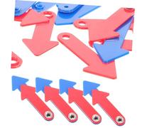 HEALSOPTHY 10 Ensembles Aiguilles Horloge Plastique Rouge et Bleu pour Apprentissage de Heure Éducatif Réutilisable pour Garçon Fille Accessoires Horloge Didactiques