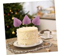 HEALSOPTHY 10 Pièces Décorations de Gâteau de Palmier Papier Ornements Gâteau Anniversaire et Mariage Accessoires pour Fête et Photobooth Style Grand Modèle