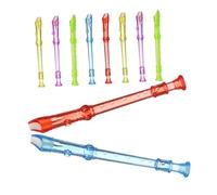 HEALSOPTHY 10 pièces Lot de Flûtes à Bec Translucides Plastique pour Garçon Fille Instruments Miniatures pour Débutants Adaptés à École Pratique Musicale