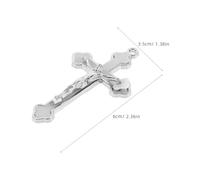 HEALSOPTHY 10 pièces Lot de Pendentifs Croix Jésus Miniatures Blancs pour Fabrication Bijoux DIY Breloques Religieuses Élégantes et Résistantes pour Colliers Bracelets Porte-clés et
