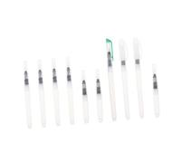HEALSOPTHY 10 pièces Pinceaux Aquarelle Réserve Eau Mixte Pointe Fine et Plate Stylos de Peinture Portables pour Étudiants et Dessin