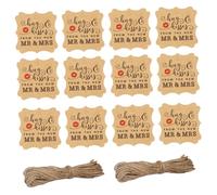 HEALSOPTHY 100 Étiquettes Suspendues en Papier Kraft Couleur Kraft, Forme Lèvres Rouges, pour Décoration Mariage, Pâtisserie, Emballage Présent, Étiquettes à Suspendre pour Fêtes