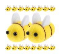 HEALSOPTHY 100 pièces Abeilles Feutre de Laine pour Bricolage DIY Mini Décorations Abeille Laine Feutrée pour Accessoires de Fête et Artisanat Créatif