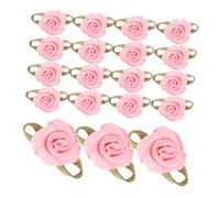 HEALSOPTHY 100 Pièces Accessoires de cheveux décoratifs ruban arcs fleurs appliques d'arc Ribbon Roses Supplies petites roses en ruban fleurs de cheveux pour les femmes floral polyester