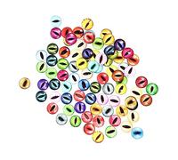 HEALSOPTHY 100 Pièces Accessoires pour Les Yeux en Verre Trousse Réaliste Regarder Poupées Bricolage Globes Oculaires Coloré Œil Faire La Fête Les Yeux De La Fourniture D'artisanat Un Verre